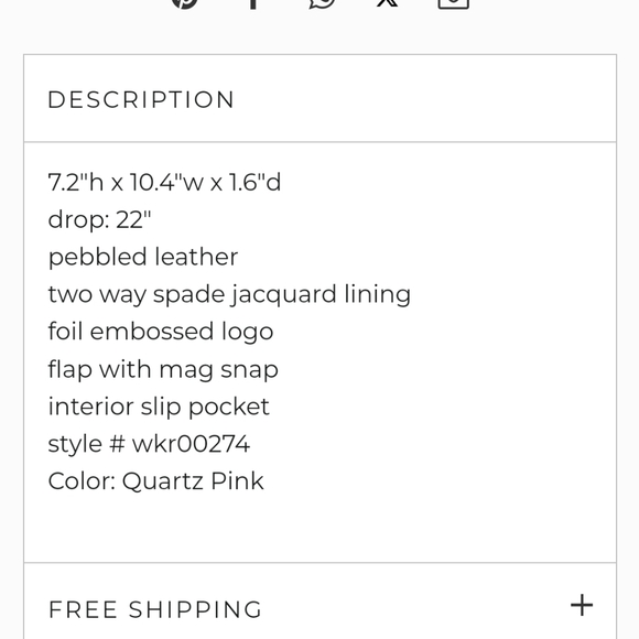 Kate Spade Annalise Chester Street Quartz Pink Purse - Picture 12 of 12